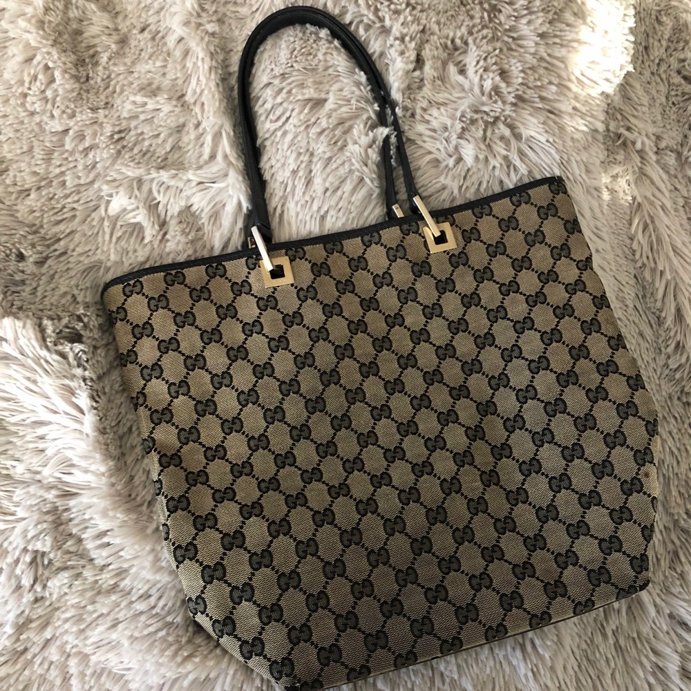Gucci Monogram Canvas Shopper Tote